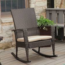 Have To Have It Coral Coast Soho High Back Wicker Rocking Chair With Free Cushion 219 98 H Wicker Rocking Chair Rocking Chair Porch Wicker Patio Furniture