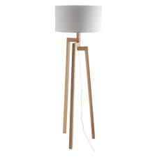 Dylan Wooden Floor Lamp With White Shade Wooden Floor Lamps Floor Lamp Base Floor Lamp