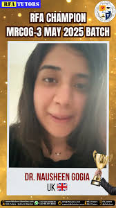 Champions rise, and RFA shines, Congratulations Champ...., #mrcog #MRCOG3  #rfacourses #rfatutors #sidraalimentor #bestcourseformrcog #MRCOGpart3 ,  Join MRCOG-3 Regular Nov 25 Course (Active ...