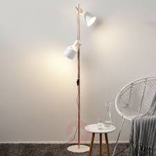 Paulmann Haldar Stehlampe 2 Flammig In Weiss Kupfer Lampenwelt At