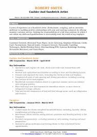 Sandwich Artist Resume Samples Qwikresume