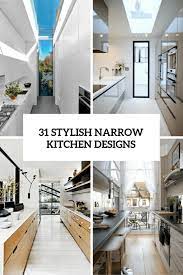 Console tables are essential to give finishing touches when it comes to placing it as entry hall table or for long narrow spaces, it is necessary for the console to be narrow as well as tall. 31 Stylish And Functional Super Narrow Kitchen Design Ideas Digsdigs