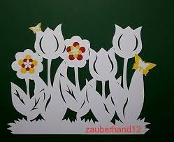 Fensterbild Fruhlingsblumen Tonkarton Filigranes Deko Blumen Fruhling Ostern Basteln Fruhling Ostern Basteln Osternest Basteln
