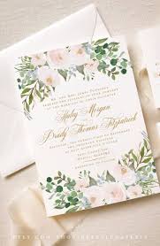 Dusty Blue Blush Invitation Suite Summer Wedding Invitation Wedding Invitations Watercolor Wedding Invitations Summer Wedding Invitations