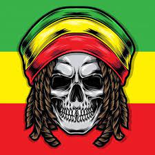 Dreadlocks Skull Rasta Illustration Reggae Art Skulls Drawing Rasta Art