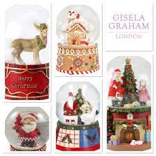 Gisela Graham Christmas snow Globes gingerbread santa deer - Etsy