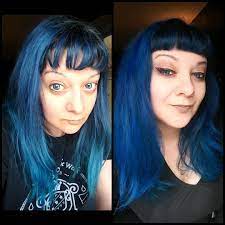 Left 4 Month Old Ion Tanzanite Right Xmondo Super Blue Went Right Over My Roots And Old Color Without Doing Any Additional Lifting Just To See How It Would Take Hairdye