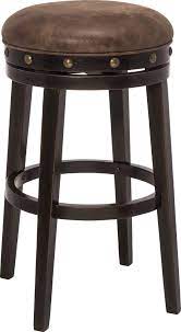 Antique leather aviator swivel bar stools without wheels the combination of genuine leather and metal is the impact of modern and retro. Backless Bar Stools Without A Back