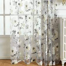 Shop our best selection of floral window curtains to reflect your style and inspire your home. White Floral Gray Sheer Curtains For Living Room Bedroom Modern Tulle Curtains Window Panel Flower Pattern Country Style 1 Pcs Gray Sheer Curtains Curtains Forsheer Curtains Aliexpress