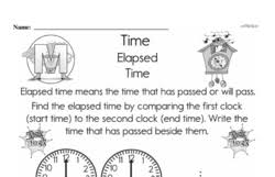 second grade time worksheets elapsed time edhelper com