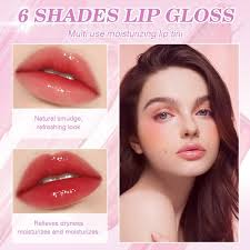 LKBHGF Lip Tint Stain 6 Colors Water Tint Long Lasting Waterproof Korean  Vivid Color Mini Lip Stain Non-sticky Easy Apply Plumping Lip & Cheek Tint  Moisturizing Water Lipstick : Buy Online at
