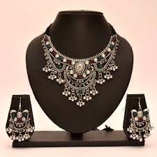 Largest Online Marketplace In India Black Metal Necklace Indian Jewellery Design Earrings German Jewelry