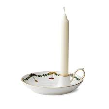 Royal Copenhagen Star Fluted Christmas Candle Holder With Handle Connox