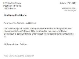 Lbb Kreditkarte Kundigen Vorlage Download Kostenlos Chip
