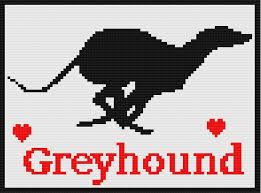 Greyhound Silhouetteafghan C2c Crochet Pattern