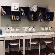 On another ikea trip we got the 2×2 expedits for the family room end tables and the baskets for journals and devotionals. My Kids New Study Room Homeworkstation Ikea Eket Kids Study Room Kids Ikea Hack Kids Ikea Kids Desk