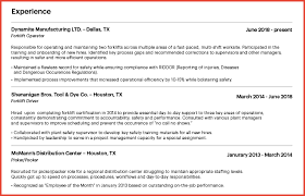 resume tips and examples for