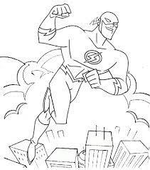 The flash(nick name scarlet speedster) is the fastest of all the superheroes. Flash Superhero Coloring Page Mitraland
