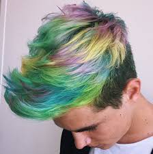 Dyeing your own hair at home can be super intimidating—sometimes even just choosing a shade from all of the various options can be difficult. Men S Haircuts Men S Hairstyles Hairflips Net Kian Lawley Rockin These Rainbow Locks Mens Hair Colour Hair Dye Tips Men Hair Color
