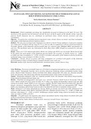 Maybe you would like to learn more about one of these? Pdf Status Gizi Penyakit Kronis Dan Konsumsi Obat Terhadap Kualitas Hidup Dimensi Kesehatan Fisik Lansia Novita Sari Academia Edu