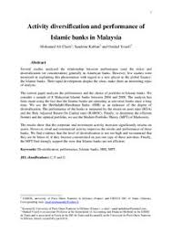 Malaysia's islamic finance marketplace with its international business environment is open to the world.capitalise on malaysia's expertise, innovation and deal flow in islamic finance. Activity Diversification And Performance Of Islamic Banks In Malaysia Munich Personal Repec Archive