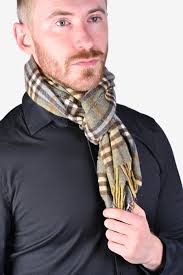 Vintage Burberry Green Nova Check Scarf