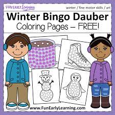 Easily bingo dauber coloring pages winter dot painting free. Winter Bingo Dauber Coloring Pages Free Printable