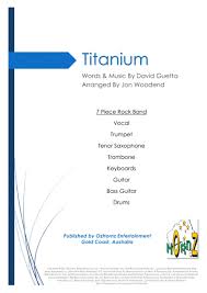 Download Titanium 7 Piece Horn Chart Sheet Music By David