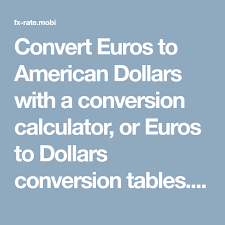 convert euros to american dollars with a conversion