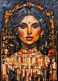 This large 47x47” original acrylic painting