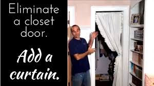 Ikea kitchen and pax units combined. Eliminate A Closet Door And Add A Curtain Youtube