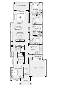 Floor Plan Friday Family Home On Residental Block Narrow House Plans Narrow Lot House Plans House Plans Australia