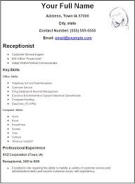 The best free resume builder online! Free Resume Template Receptionist Freeresumetemplates Receptionist Resume Template How To Make Resume Job Resume Template Create A Resume