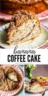 Soft Moist Banana Coffee Cake With A Brown Sugar Ripple In The Middle Easy Recipe For A Coffee Cake Recipes Easy Banana Coffee Cakes Banana Breakfast Recipes
