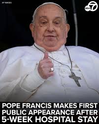 A weak and frail Pope Francis returned home to the Vatican from the  hospital