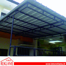 Kanopi alderon type 3 besi hollow 4×8 (1,2) alderon rp.775.000/m2. Kanopi Hollow Kontraktor Surabaya