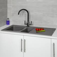 Our kitchen sinks come in a wide range of styles and sizes. Reginox Elleci Grey Granite 1 5 Bowl Kitchen Sink With Waste Incl