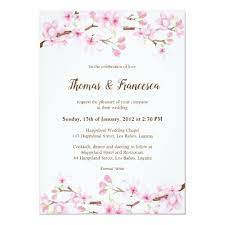 Cherry Blossoms Watercolor Wedding Invitation Zazzle Com Cherry Blossom Wedding Floral Wedding Invitations Watercolor Wedding Invitations