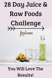 28 Day Juice And Raw Foods Challenge Raw Food Challenge Detox Juice Raw Food Recipes