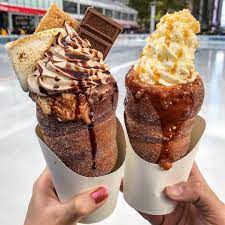 Coffee shop in new york, new york. New York Bucket List On Instagram Chimney Cakes And Ice Skating Who Wants To Go To Winter Village At Bryan Yummy Food Dessert Chimney Cake Food Cravings