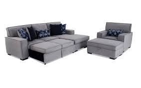Lumisource izzy contemporary velvet lounge chair and ottoman set. Playscape Gray Left Arm Facing Sectional With Chair Ottoman Bob S Discount Furniture