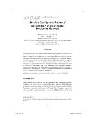 Aida azlina mansor, rahayu hasanordin, muhammad hafiz, abd rashid, wan edura, wan edura wan rashid. Pdf Service Quality And Patients Satisfaction In Healthcare Service In Malaysia Muhammad Iskandar Hamzah Muhammad Hafiz Abd Rashid And Aida Azlina Mansor Academia Edu