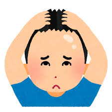 髪の生え際を気にする人のイラスト | かわいいフリー素材集 いらすとや