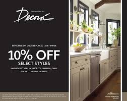Decora Cabinetry S Summer Savings Up To 10 Off Select Styles Starts Soon And Ends September 9 2018 Do Discount Kitchen Cabinets Decora Cabinets Kitchen Sale