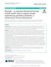 Pourquoi ce ne serait pas envisageable pour le domaine de la santé?», détaille le sénateur. Pdf Manaaki A Cognitive Behavioral Therapy Mobile Health App To Support People Experiencing Gambling Problems A Randomized Control Trial Protocol