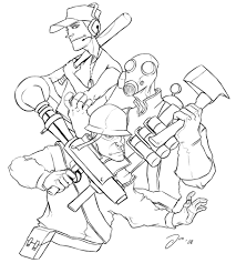 Team Fortress 2 Coloring Pages Gallery Team Fortress 2 Team Fortress Coloring Pages
