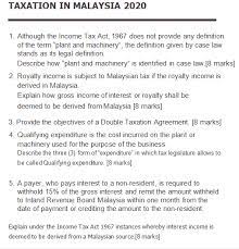 But in order to mobilise staff to the country, there are important malaysian tax laws to get to grips with. Taxation In Malaysia 2020 1 Although The Income T Chegg Com