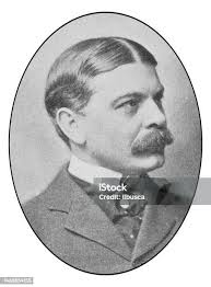 Portrait Of Important Men Of The 19th Century New York Stock Exchange  Edward P Russell Stock Illustration