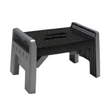 Bolmen step stool, white the step stool is suitable for both children and adults as it is tested and approved for a maximum weight capacity of 220 lbs. Cosco Folding Step Stool Plastic Black 11905pblc4 Rona