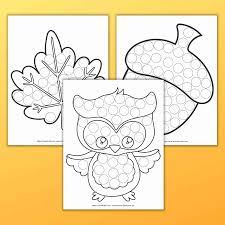 All 11 pages are located in one convenient pdf. 11 Free Fall Dot Marker Printables No Prep Fun For Toddlers Preschoolers The Artisan Life